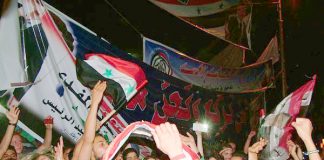 Thousands of Syrians celebrated throughout the night in Damascus after hearing that Bashar al-Assad had been elected for a new constitutional term