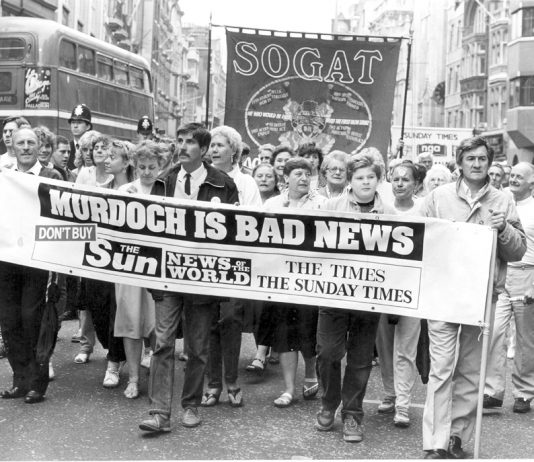 The relationship between the Thatcher government and the Murdoch press was cemented in the big struggles to smash trade unions in the mid 1980s. Other governments continued the pact with the Murdoch empire