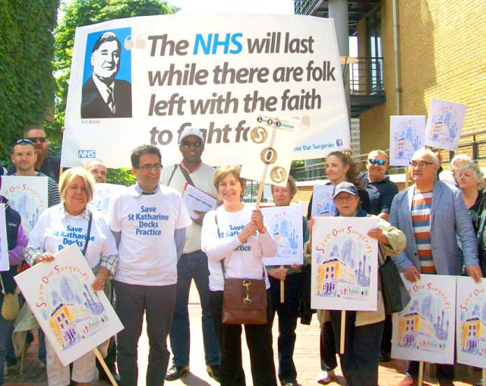 GPs, patients and supporters marched through Tower Hamlets on June 5th showing their determination to keep all GP surgeries open