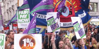 London marchers made clear their contempt for the government’s 1% ‘pay offer’
