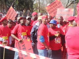 ‘Our members remain ‘extremely angry’ says NUMSA leader Irvin Jim NUMSA members picket the Eskom power company head offices in Sunninghill on the outskirts of Johannesburg