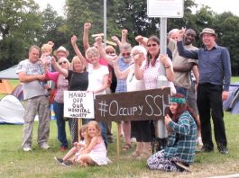 The Support Stafford Hospital campaigners are fighting the closure of the Hospital and have set up a camp in the grounds