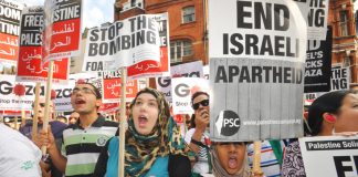 There have been a series of massive demonstrations in London in support of Palestine