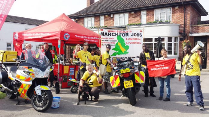 Warwickshire Blood Donors NHS supports march