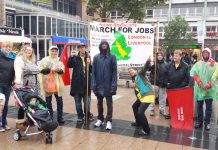 Marchers got a great reception in Coventry city centre from some very generous supporters
