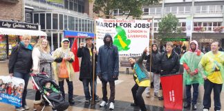 Marchers got a great reception in Coventry city centre from some very generous supporters