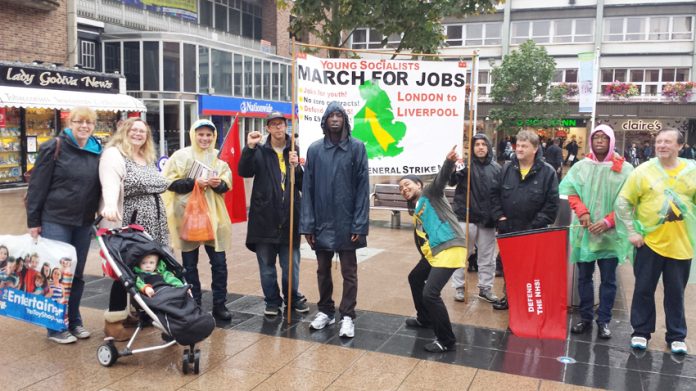 Marchers got a great reception in Coventry city centre from some very generous supporters