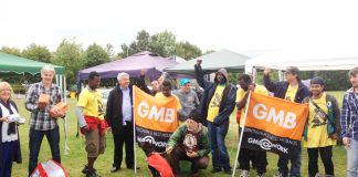 GMB union leaders from Stafford gave their support to the YS March for Jobs