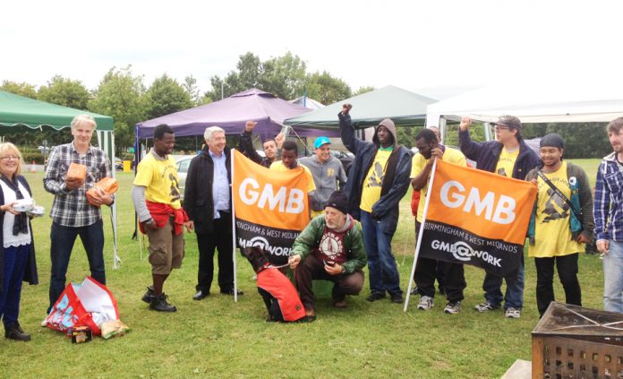 GMB union leaders from Stafford gave their support to the YS March for Jobs