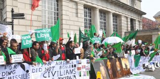 Libyans in London opposed the NATO-led uprising, and warned the country would be destroyed