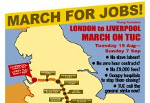 YS MARCH FOR JOBS! – London to the TUC in Liverpool