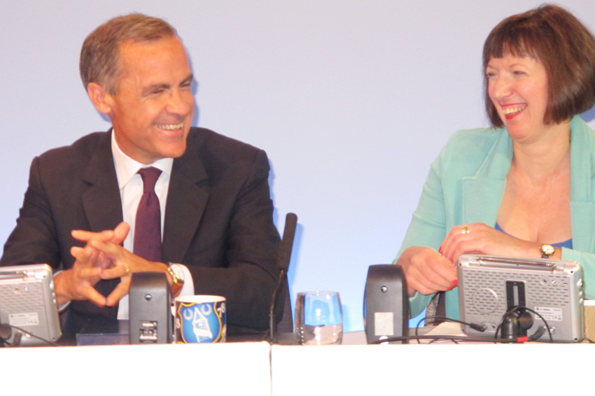 The class war at the TUC as banker CARNEY and TUC general Secretary O’GRADY meet
