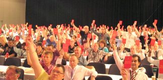 TUC delegates show Qatar the red card and voted that if it does not stop the exploitation of migrant workers it must be stripped of the World Cup
