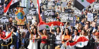 Mass demonstration in August last year leading to the defeat of the government’s vote to authorise air strikes on Syria