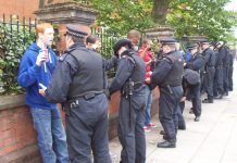 Mass stop and search of youth on the street in west London – May’s proposed powers would drive Britain towards a police-military dictatorship