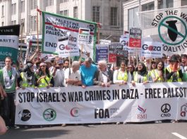 WORLD MUST END ISRAELI OCCUPATION – Hamdallah tells Gaza Conference London demonstration against the Israeli onslaught on Gaza and in support of a Palestinian state