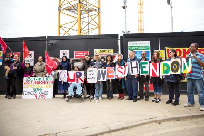 Our West Hendon campaigners determined to defend their homes and their rights