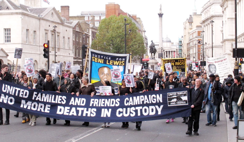 The lead banner of Saturday’s UFFC procession as it made its way down Whitehall