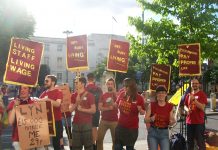 Ritzy cinema workers took their campaign to Hackney during their strike for a living wage