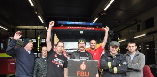 FBU pickets at Chelsea fire station on Saturday morning were getting plenty of support from passers-by