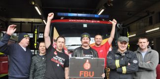 FBU strikers at Chelsea fire station  are determined to win their battle and are prepared to fight victimisations