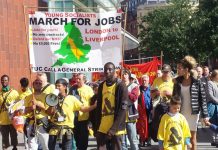 The Young Socialists marched from London to the TUC Congress to demand action to secure real jobs at trade union rates of pay for youth