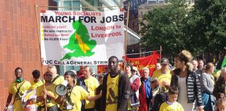 The Young Socialists marched from London to the TUC Congress to demand action to secure real jobs at trade union rates of pay for youth