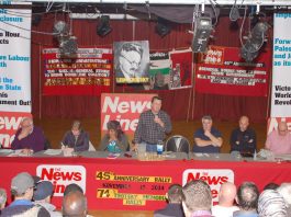FORWARD WITH THE WORLD SOCIALIST REVOLUTION – –News Line Anniversary Rally told