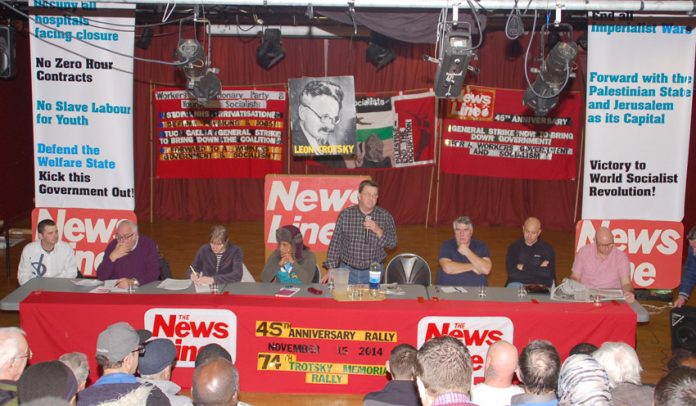 FORWARD WITH THE WORLD SOCIALIST REVOLUTION – –News Line Anniversary Rally told
