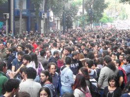35,000 March On 41 Anniversary Of Athens Polytechnic Uprising! – Masses Call To Overthrow Government A view of the student contingents at last Monday’s Polytechnic march in Athens