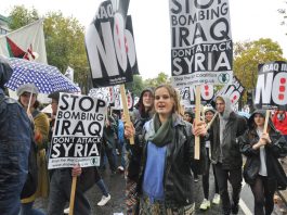 Youth on a ‘Stop bombing Iraq, don’t attack Syria’ demonstration in London in October