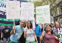 Nurses demonstrating on the last TUC march on October 18th