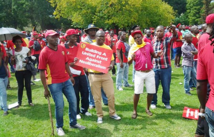 NUMSA rally against Neoliberalism – the South African Communist Party criticised NUMSA’s campaign against the South African government’s ‘Neoliberal’ National Development Plan