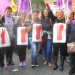Sacked Finance Ministry women cleaners celebrating the anniversary of the Polytechnic uprising in1973 leading to the bringing down of the hated Regime of Colonels dictatorship. Greek workers are determined to bring down the current austerity regime in Jan