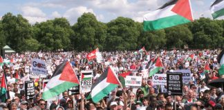 Hundreds of thousands rallied in London during Israel’s 51-day blitz of the Gaza Strip. They will be very angry at the UK’s abstention on the UN vote