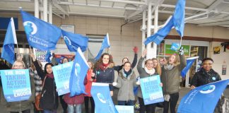 Midwives on the picket line at Chelsea and Westminster Hospital on November 24 – they will be joining other health unions striking on January 29th