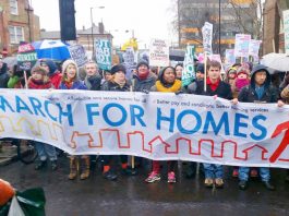 Huge increase in homelessness in England – Joseph Rowntree Foundation Last Saturday’s 3,000-strong ‘March for Homes’ to the London Mayor’s office at City Hall by Tower Bridge