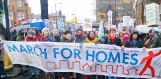 Last Saturday’s 3,000-strong ‘March for Homes’ to the London Mayor’s office at City Hall by Tower Bridge