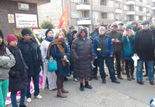 Guinness Trust tenants rally outside the office of the Trust and celebrate the halting of an eviction