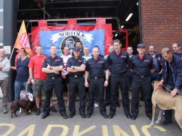 FBU picket line in Norwich on September 25th 2013, the first of the strikes in defence of the pensions agreement