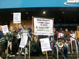 Young Socialists lobbying the Bournemouth TUC Congress demanding No Zero-Hours contracts