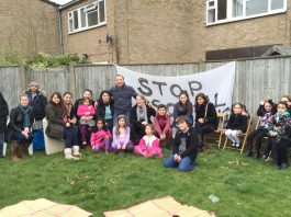 Barnet families denounce mass evictions ‘This is a beautiful, peaceful estate which has been ripped apart to build luxury houses’ – evicted families get back together with families awaiting eviction ahead of the Sweets Way community fun day on Sunday