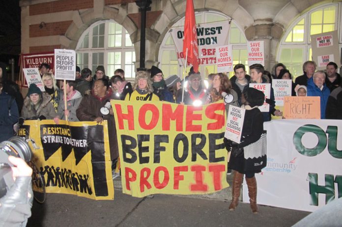 West Hendon Estate tenants lobbying Barnet council
