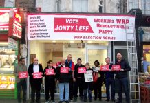 WRP Election Committee Rooms opened in the busy Walthamstow market last Thursday