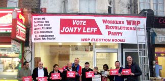 WRP Election Committee Rooms opened in the busy Walthamstow market last Thursday