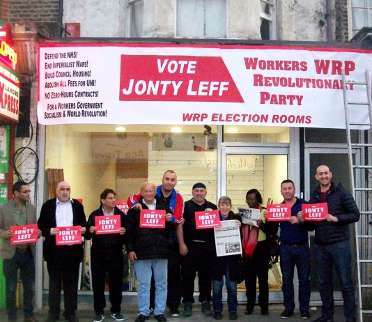WRP Election Committee Rooms opened in the busy Walthamstow market last Thursday