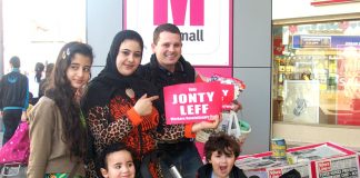 FATIHA LAIDI and family supporting Workers Revolutionary Party candidate for Walthamstow JONTY LEFF