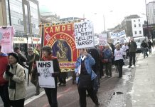 GP’s and local people in Camden campaigning against the closure of GP surgeries