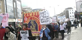 GP’s and local people in Camden campaigning against the closure of GP surgeries