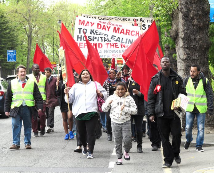 The march went through the centre of Ealing and got a very positive response with a lot of support from local people